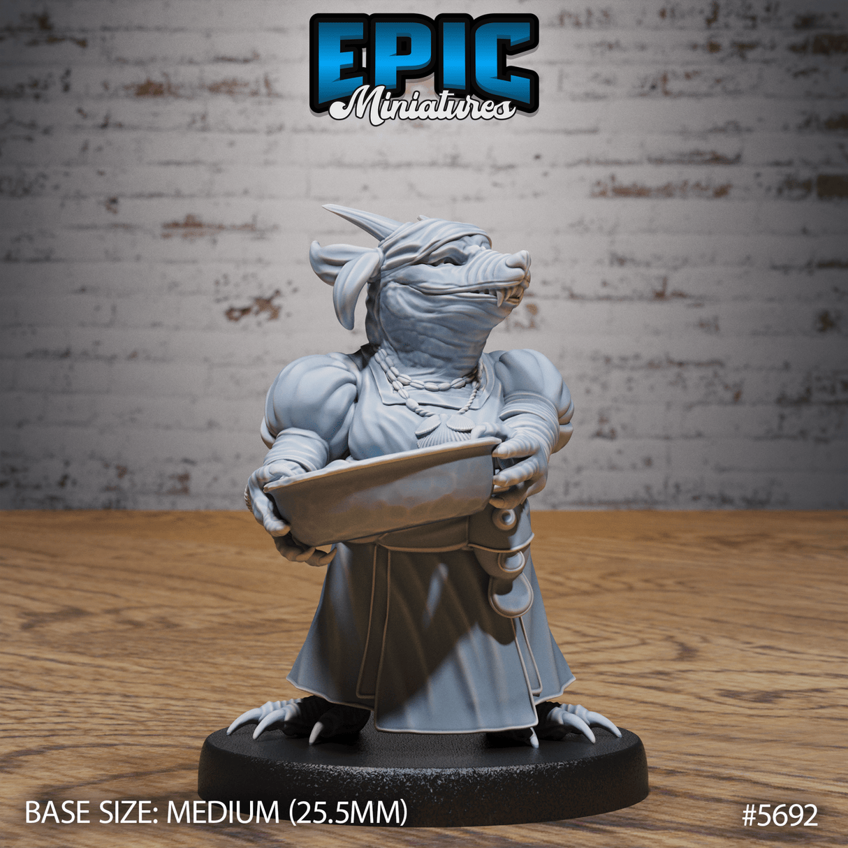 Mama Kobold Maid Miniature | A - Tabletop RPG & D&D miniature. Perfect for wargaming & collectors
