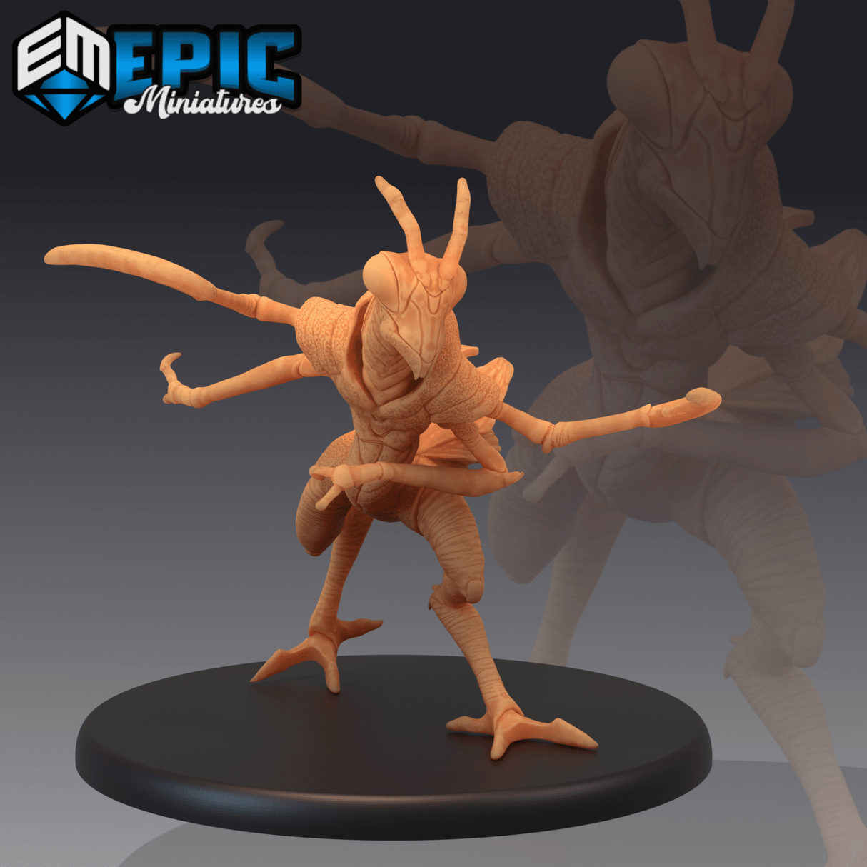 Mantis Folk Miniature | B - Tabletop RPG & D&D miniature. Perfect for wargaming & collectors