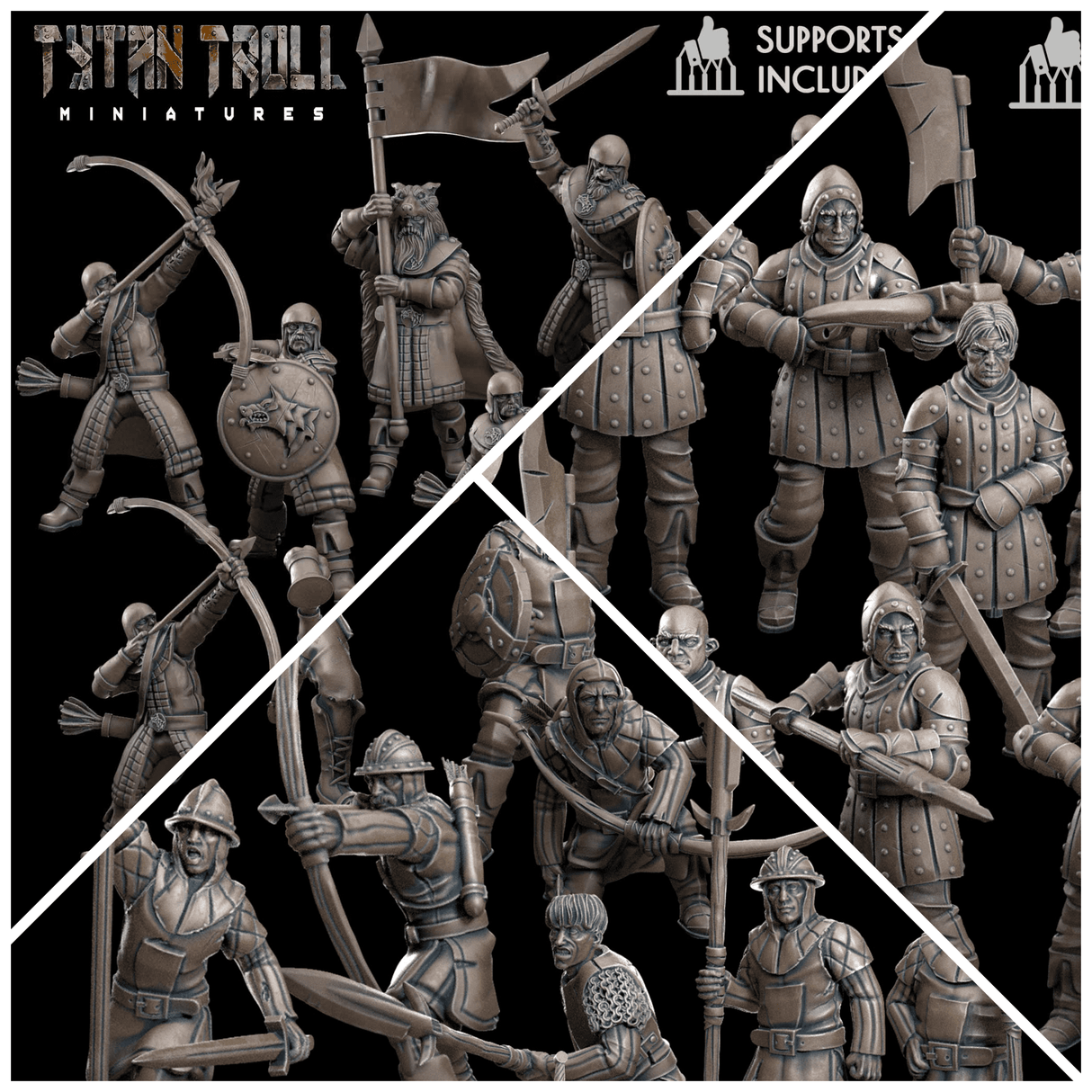 Massive Guard Miniature | Full Set All Models - Tabletop RPG & D&D miniature. Perfect for wargaming & collectors