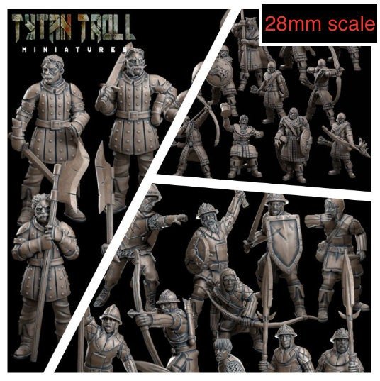 Massive Guards Miniature | Full Set All Models - Tabletop RPG & D&D miniature. Perfect for wargaming & collectors