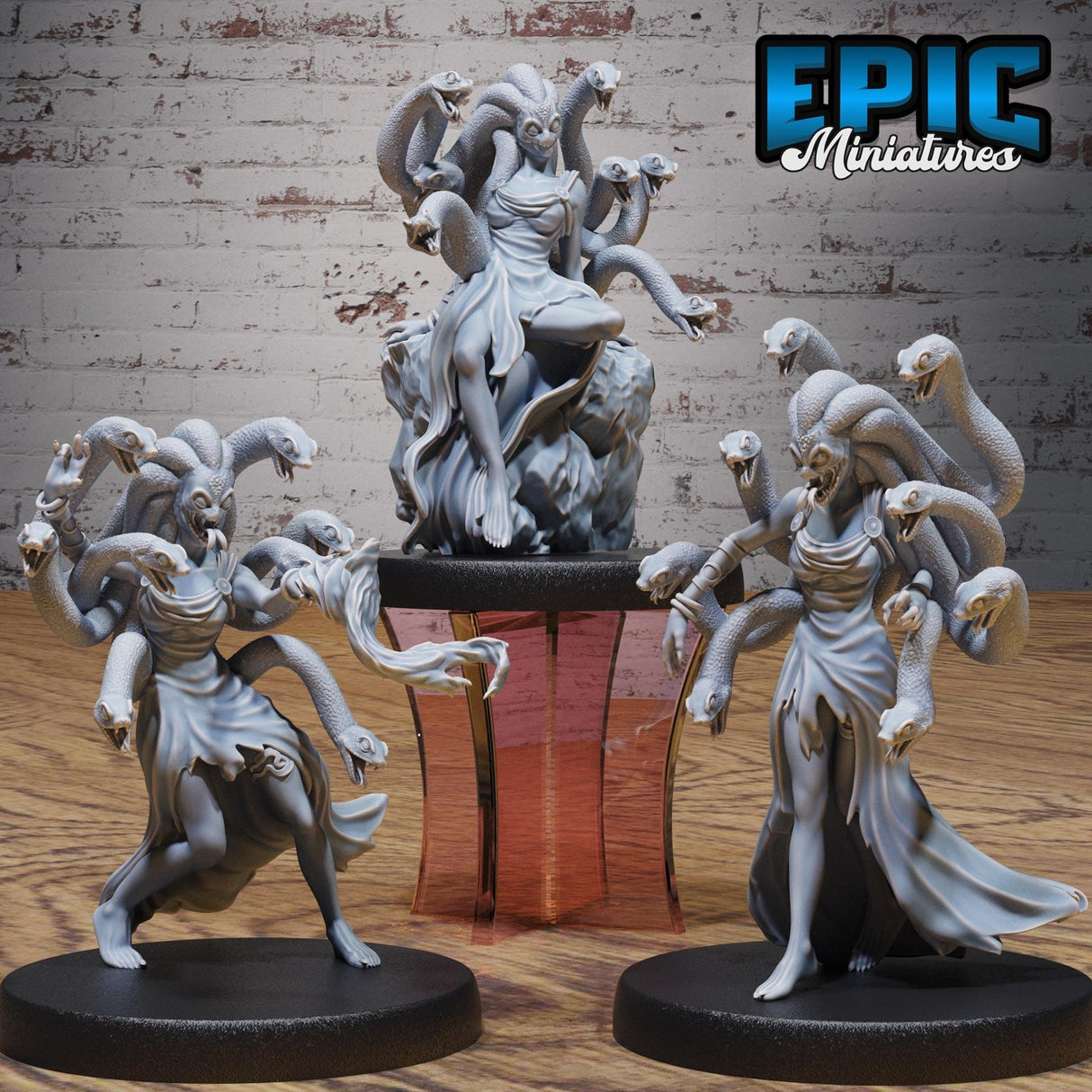 Medusa Miniature | Full Set All Models - Tabletop RPG & D&D miniature. Perfect for wargaming & collectors