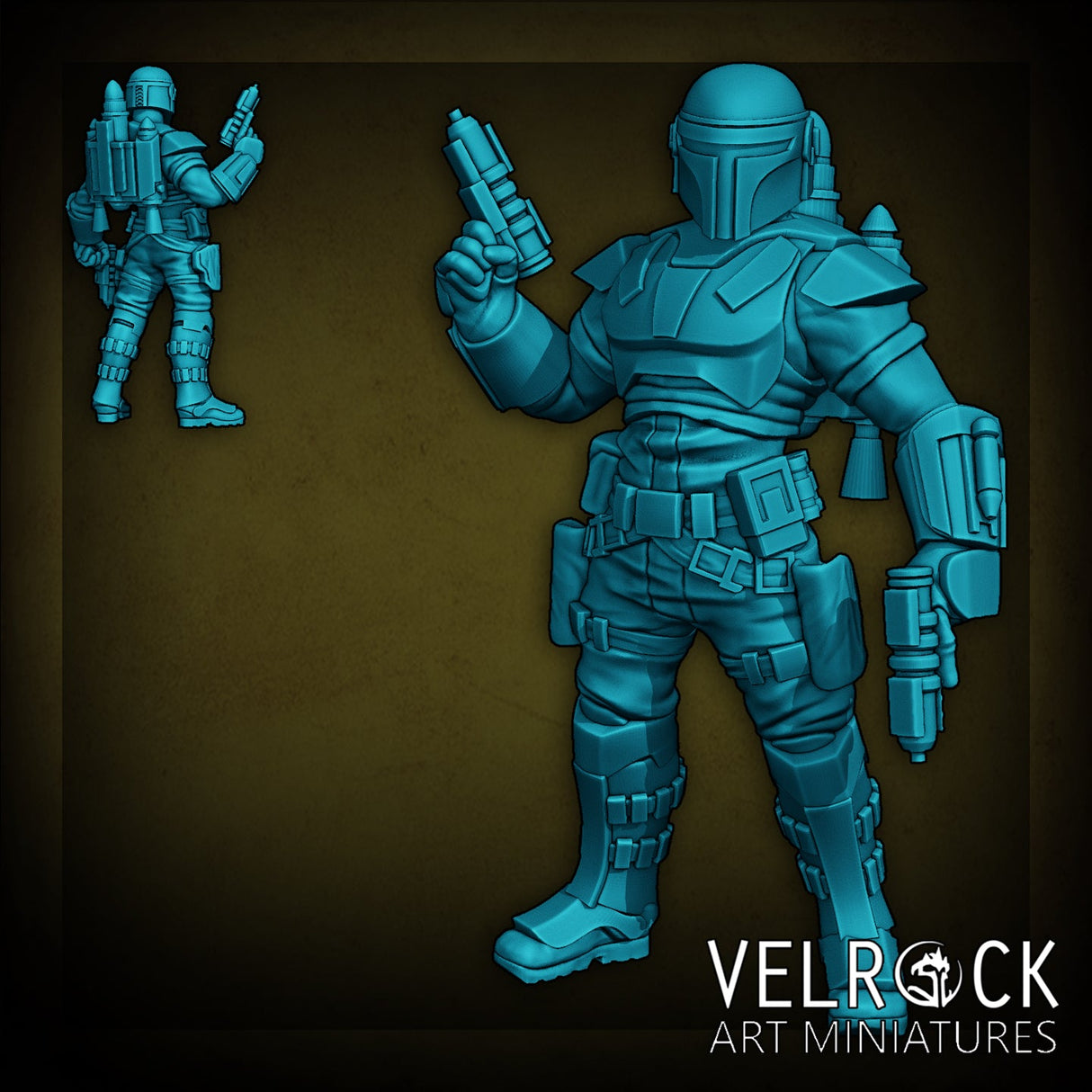Mercenary Bounty Hunter Squad Miniature | E - Tabletop RPG & D&D miniature. Perfect for wargaming & collectors