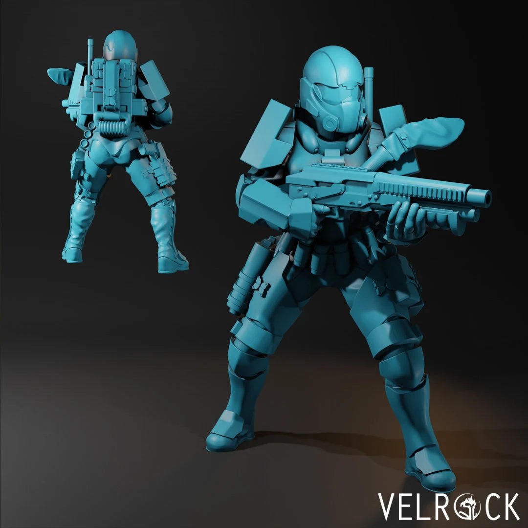 Mercenery, Bounty hunters Miniature | F - Tabletop RPG & D&D miniature. Perfect for wargaming & collectors