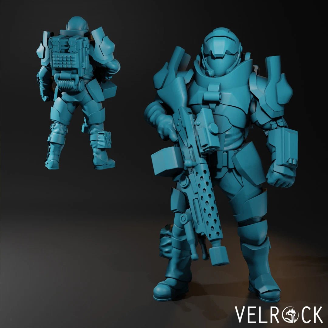 Mercenery, Bounty hunters Miniature | A - Tabletop RPG & D&D miniature. Perfect for wargaming & collectors