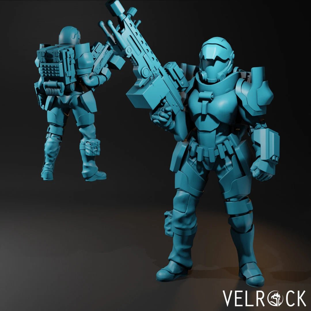 Mercenery, Bounty hunters Miniature | H - Tabletop RPG & D&D miniature. Perfect for wargaming & collectors