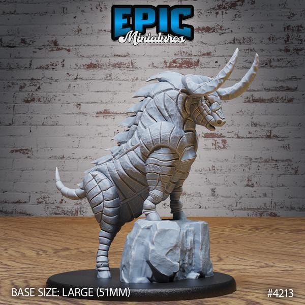 Metal Bull Gorgon Miniature | 4213 - Tabletop RPG & D&D miniature. Perfect for wargaming & collectors