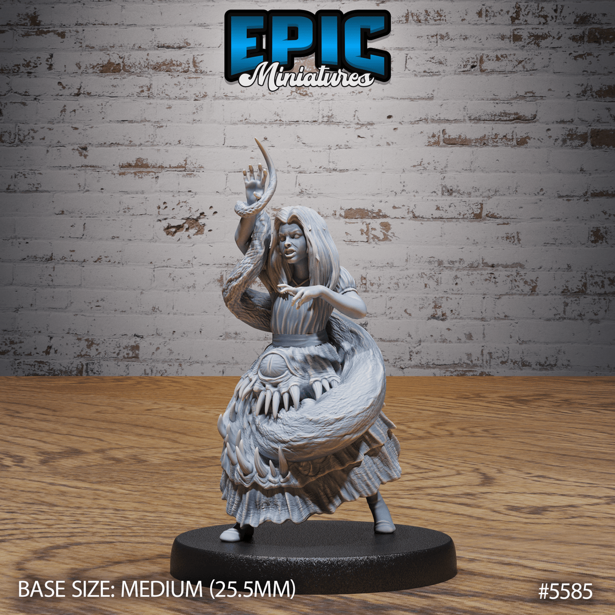 Mimic Girl Miniature | C - Tabletop RPG & D&D miniature. Perfect for wargaming & collectors