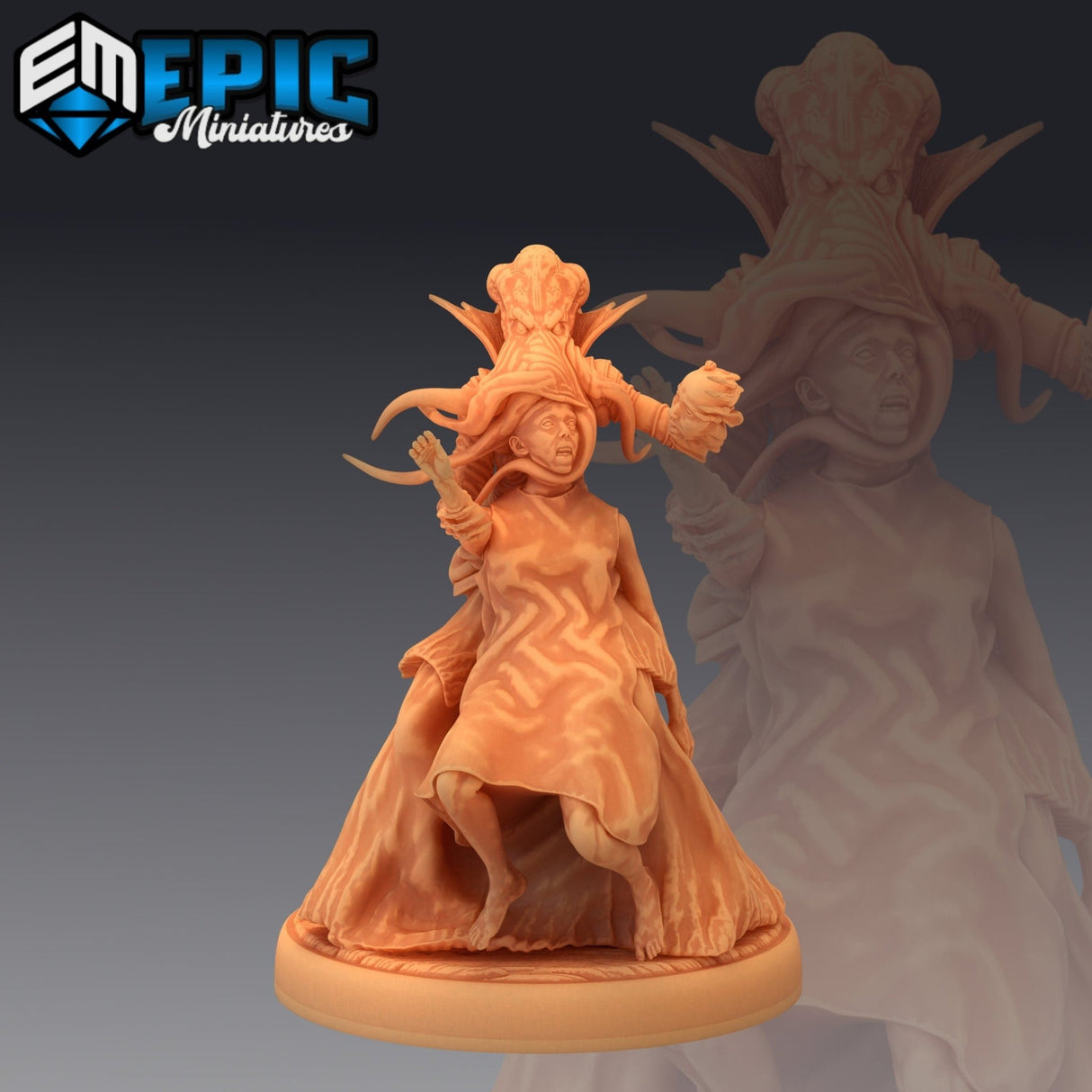 Mind Eater, Mindflayer Miniature | 758 - Tabletop RPG & D&D miniature. Perfect for wargaming & collectors