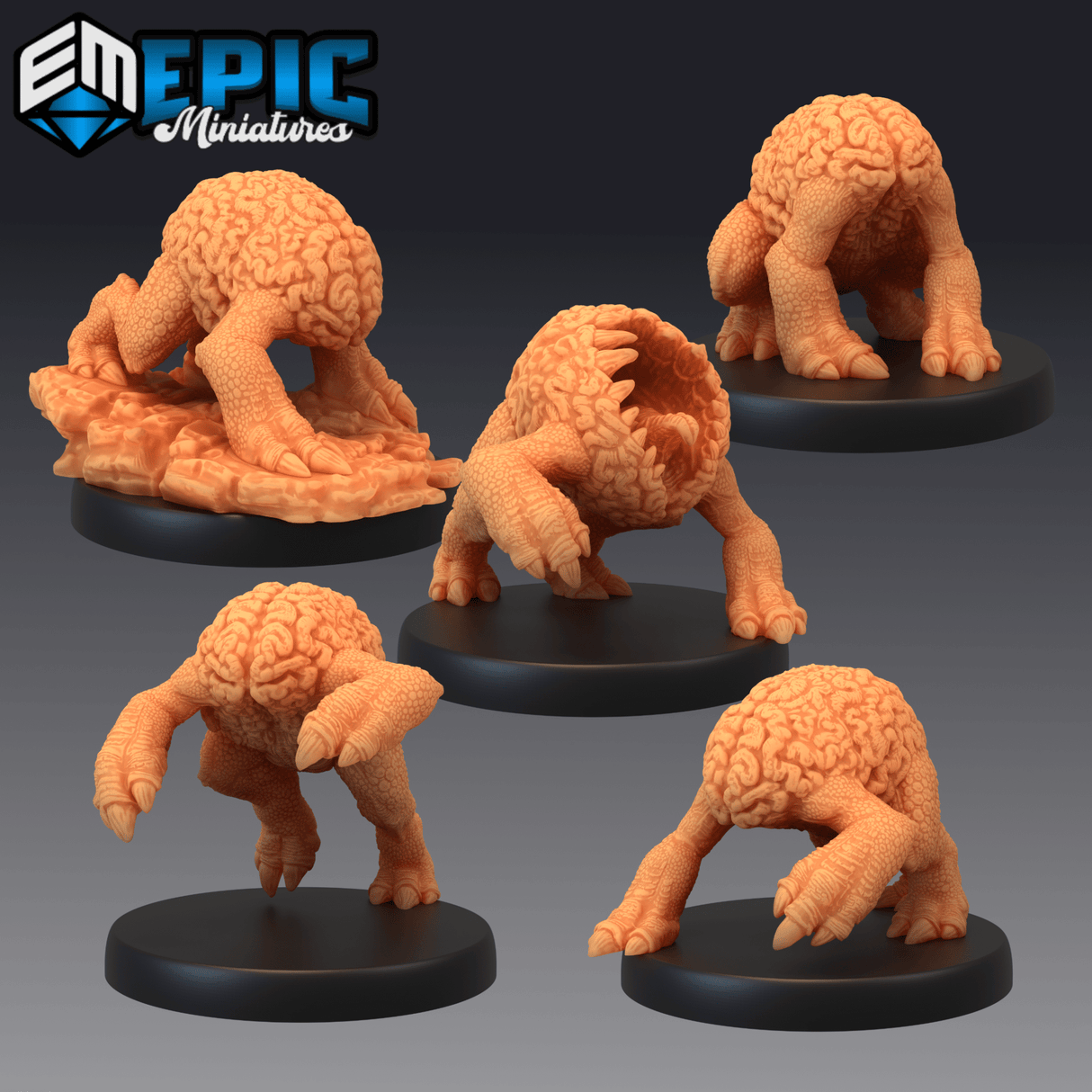 Mindflayer Miniature bundle | 28mm - Tabletop RPG & D&D miniature. Perfect for wargaming & collectors