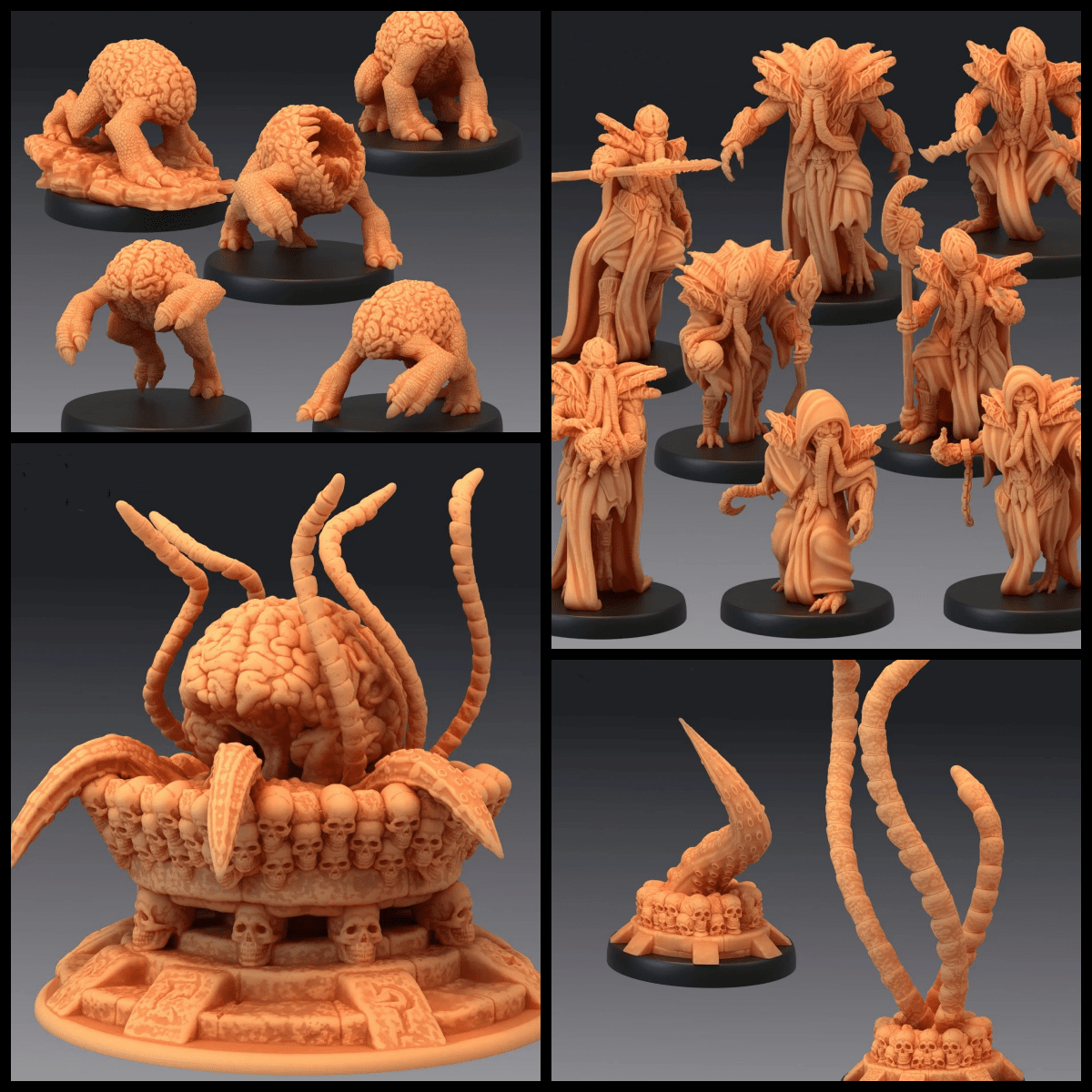 Mindflayer Miniature bundle | 28mm - Tabletop RPG & D&D miniature. Perfect for wargaming & collectors