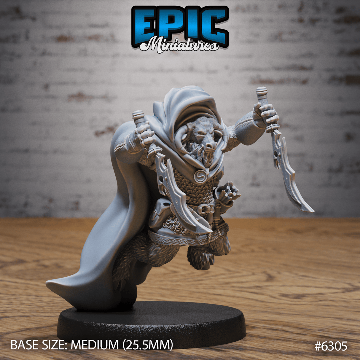 Minotaur Adventure Miniature | B - Tabletop RPG & D&D miniature. Perfect for wargaming & collectors