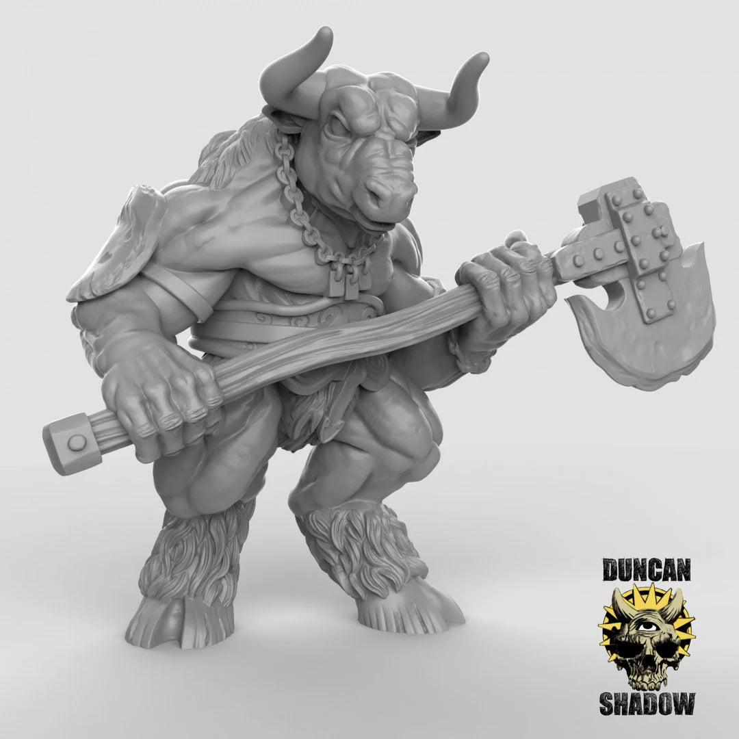 Minotaur Miniature | A - Tabletop RPG & D&D miniature. Perfect for wargaming & collectors