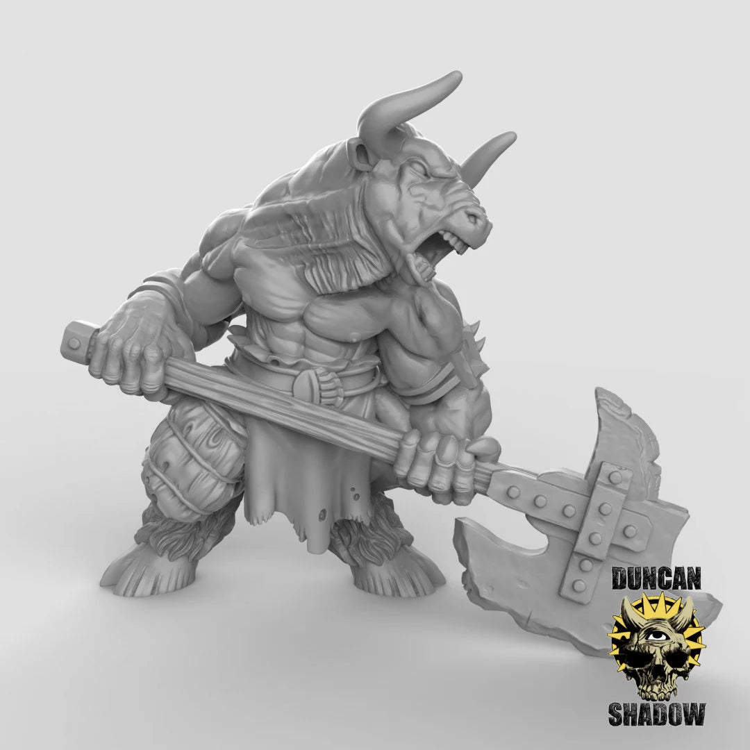 Minotaur Miniature | B - Tabletop RPG & D&D miniature. Perfect for wargaming & collectors