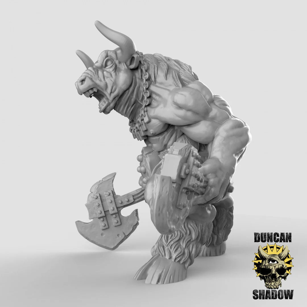 Minotaur Miniature Duelwielding | C - Tabletop RPG & D&D miniature. Perfect for wargaming & collectors