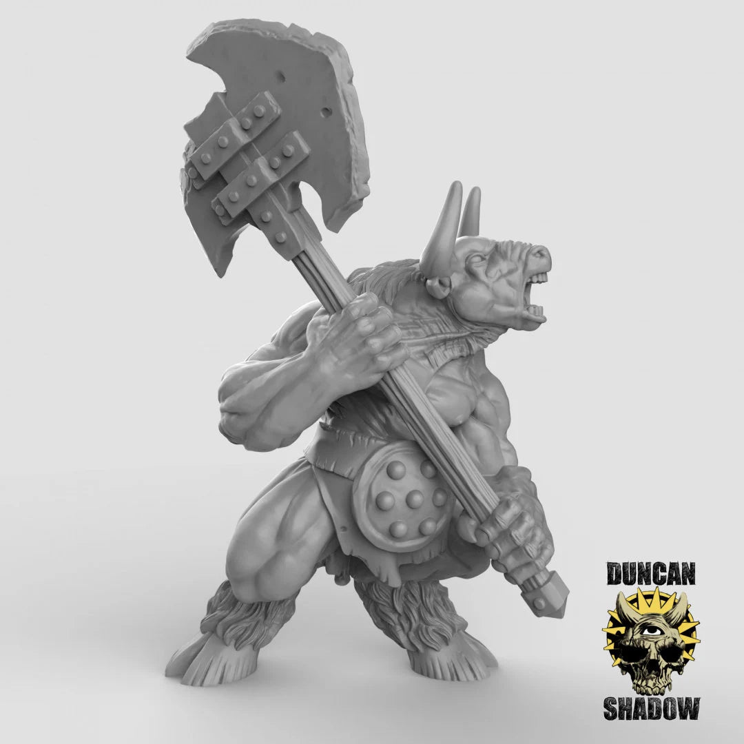 Minotaur Miniature | C - Tabletop RPG & D&D miniature. Perfect for wargaming & collectors