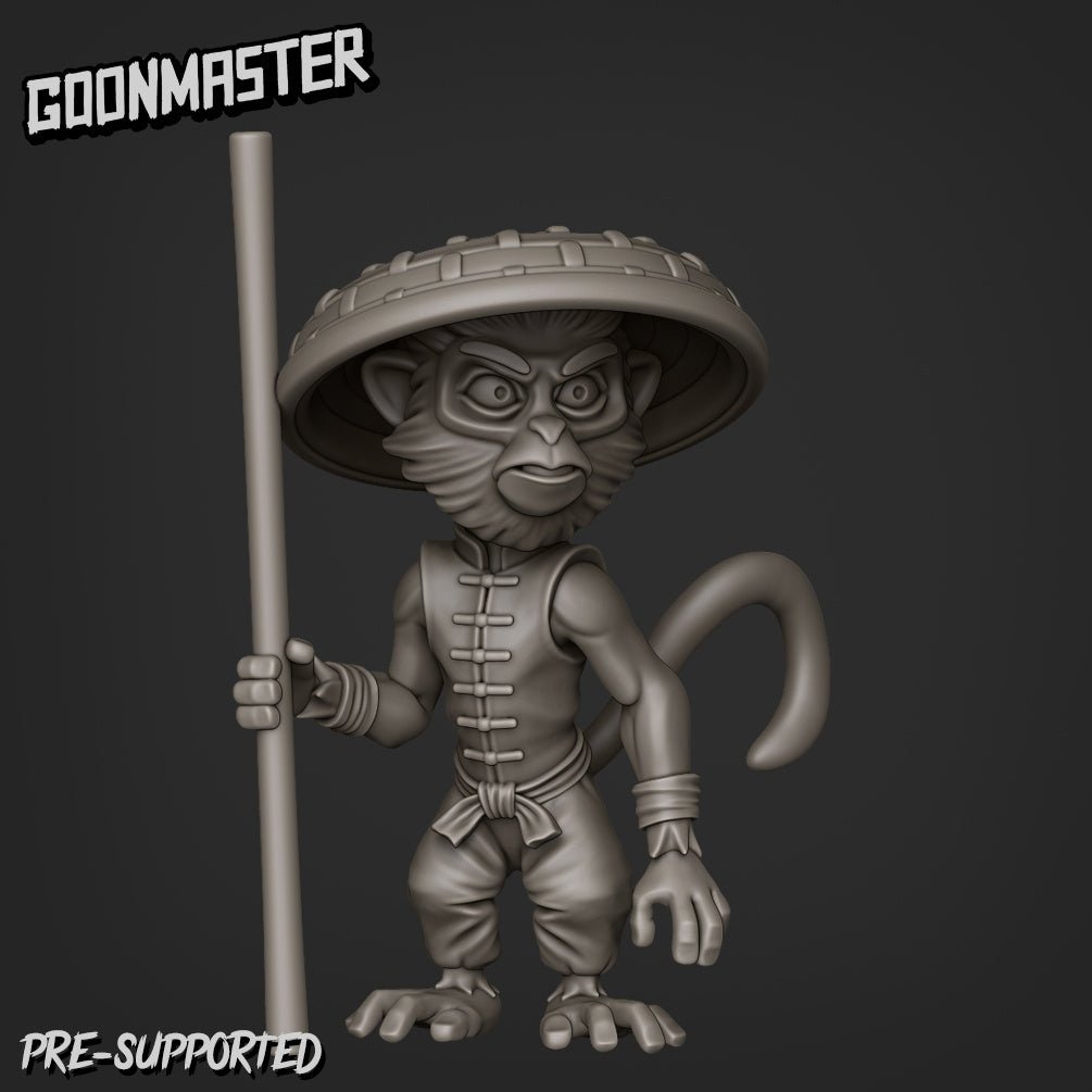 Monkey Folk Miniature | D - Tabletop RPG & D&D miniature. Perfect for wargaming & collectors