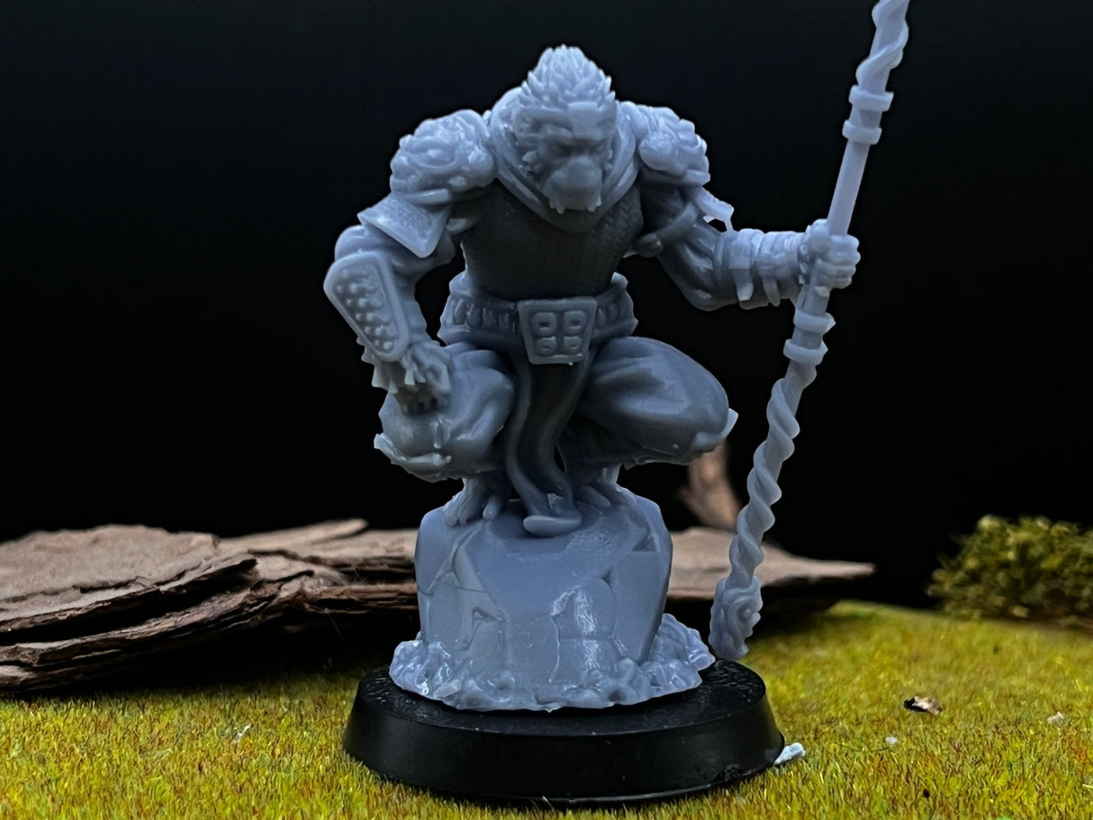 Monkey King Miniature | Set of 3 - Tabletop RPG & D&D miniature. Perfect for wargaming & collectors