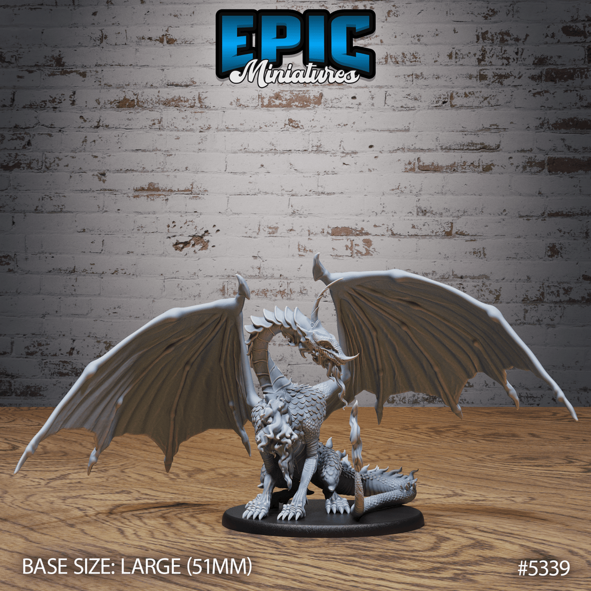 Moonstone Dragon Miniature | C - Tabletop RPG & D&D miniature. Perfect for wargaming & collectors
