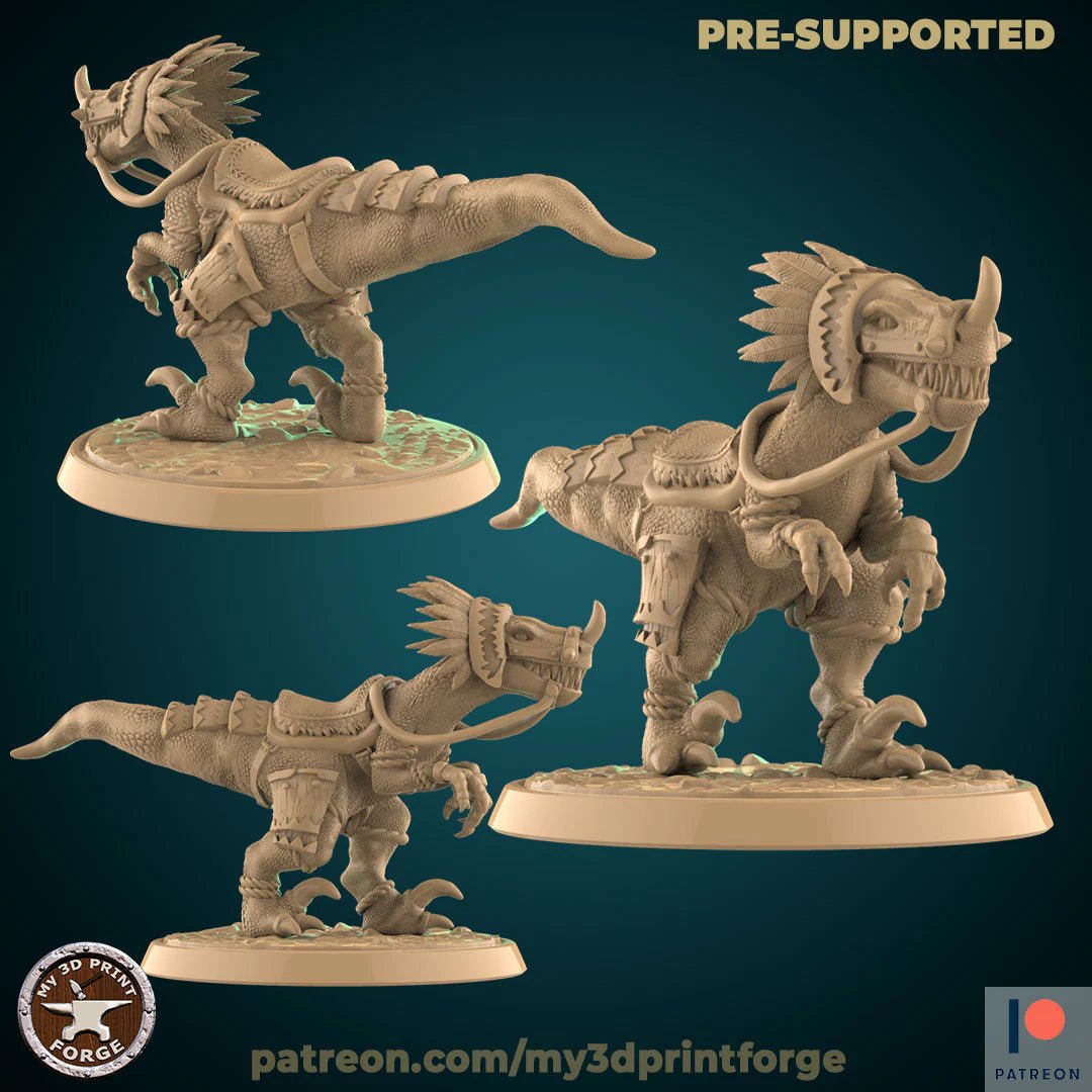 Mounted Troll Warrior Miniature | B - Tabletop RPG & D&D miniature. Perfect for wargaming & collectors
