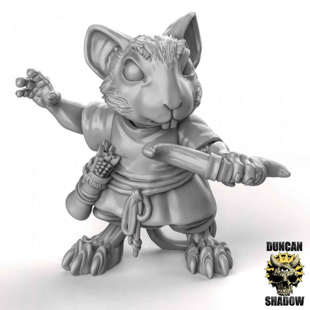 Mouse Archer Miniature | B - Tabletop RPG & D&D miniature. Perfect for wargaming & collectors