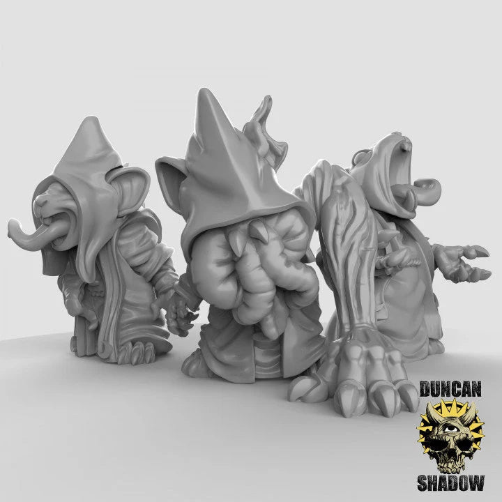 Mouse Feral Mutant Miniature | Set of 3 - Tabletop RPG & D&D miniature. Perfect for wargaming & collectors