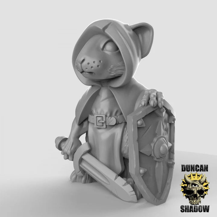 Mouse Ranger Miniature | B - Tabletop RPG & D&D miniature. Perfect for wargaming & collectors