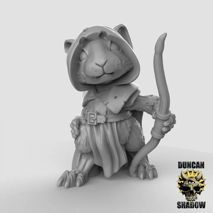 Mouse Ranger Miniature | C - Tabletop RPG & D&D miniature. Perfect for wargaming & collectors