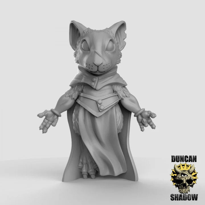 Mouse Sorcerer Miniature | B - Tabletop RPG & D&D miniature. Perfect for wargaming & collectors