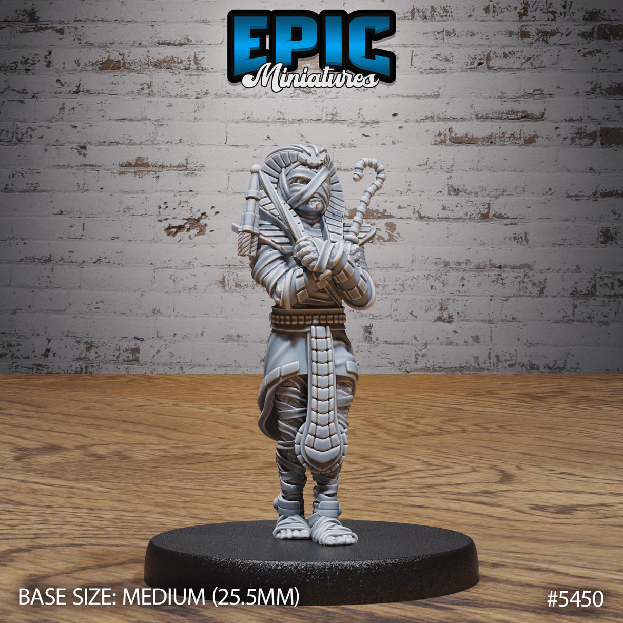 Mummy Army Miniature | B - Tabletop RPG & D&D miniature. Perfect for wargaming & collectors
