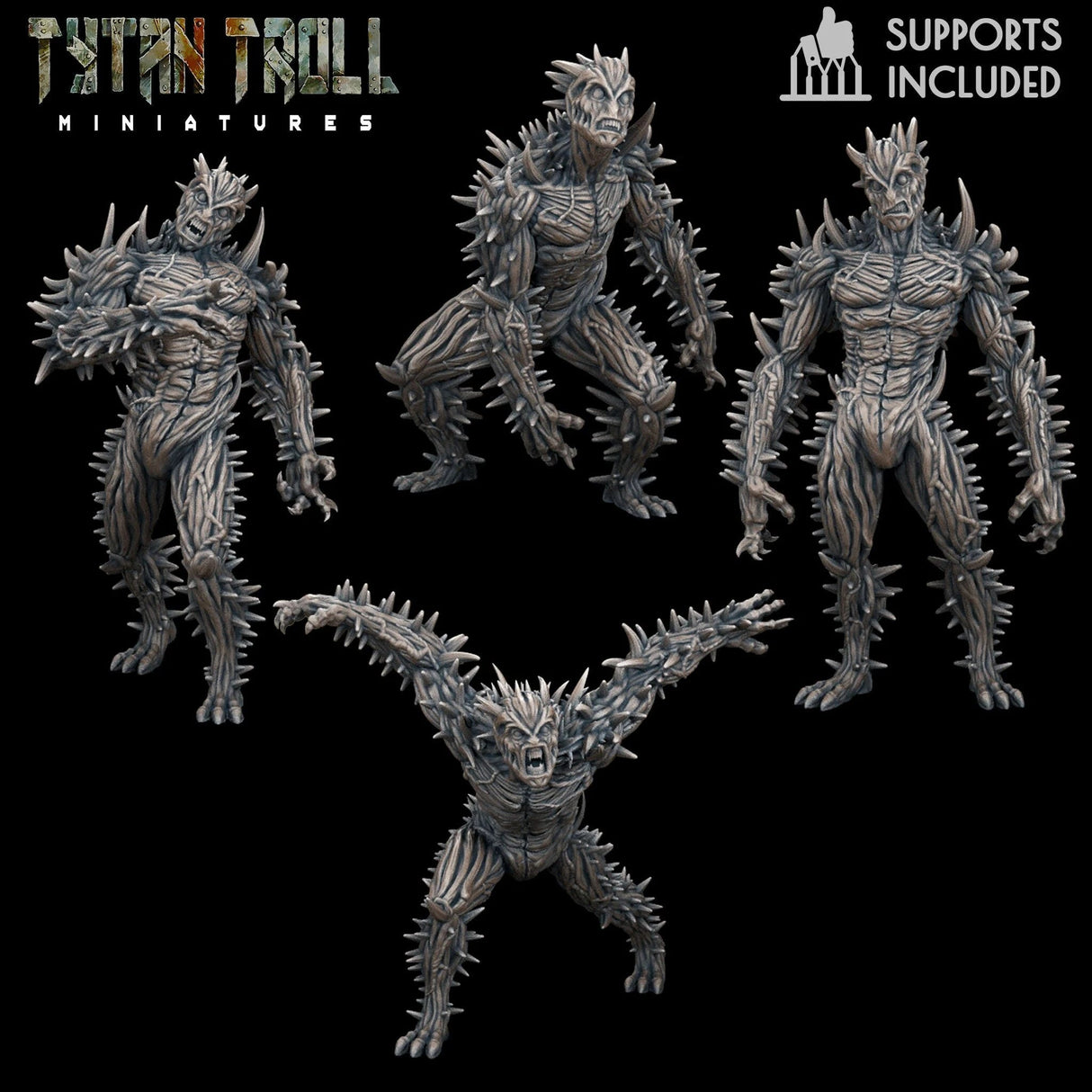 Needle Blight Miniature | Set of 4 - Tabletop RPG & D&D miniature. Perfect for wargaming & collectors