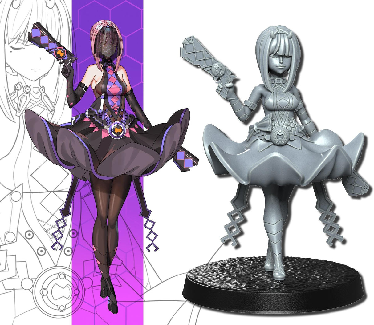 Neo warrior Miniature | Warrior 1 - Tabletop RPG & D&D miniature. Perfect for wargaming & collectors