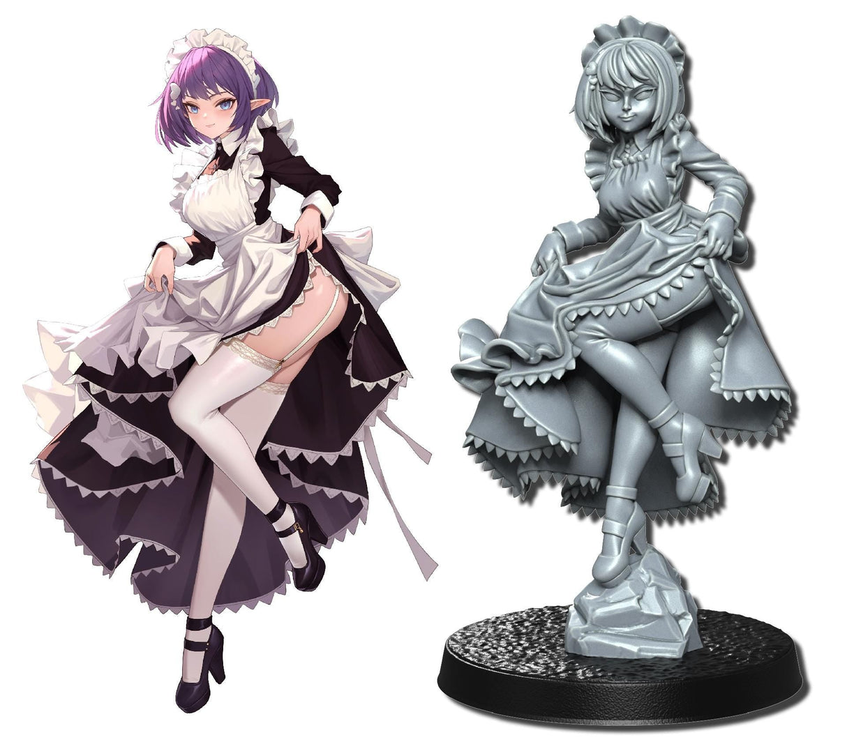 Neo Warriors, Anime characters Miniature | Warrior 3 - Tabletop RPG & D&D miniature. Perfect for wargaming & collectors