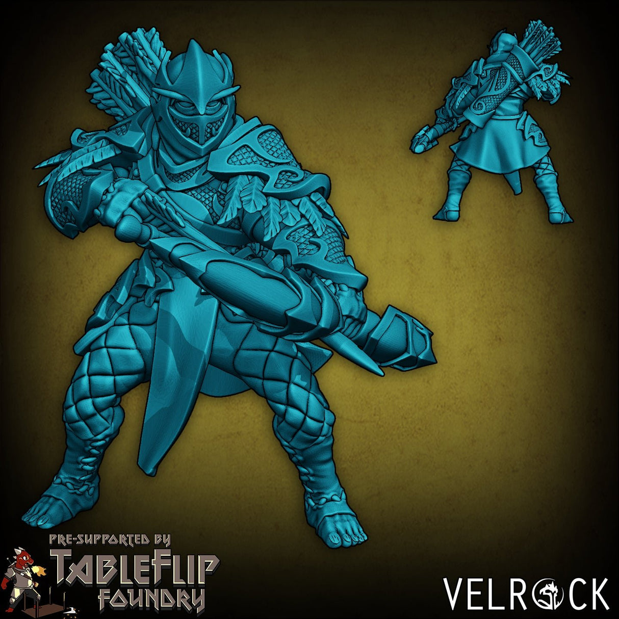 Night Elf Guard Miniature | C - Tabletop RPG & D&D miniature. Perfect for wargaming & collectors
