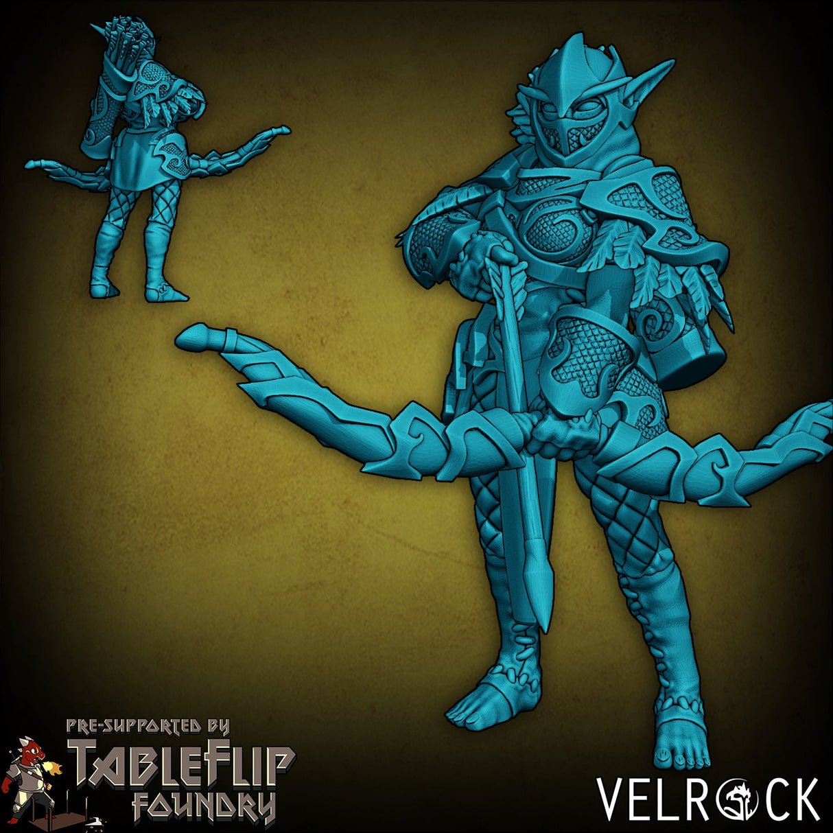 Night Elf Guard Miniature | F - Tabletop RPG & D&D miniature. Perfect for wargaming & collectors