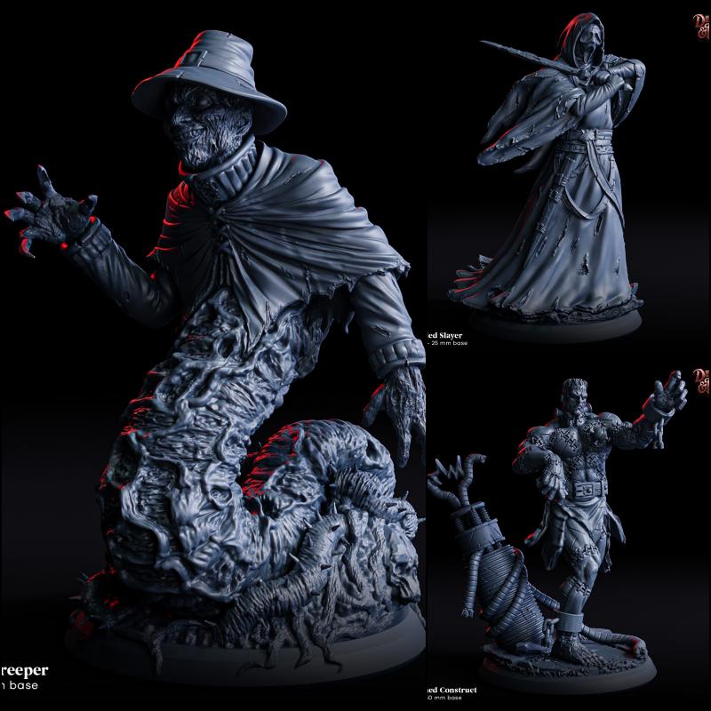 Nightmare Creepers horror monster Miniature | Full Set All Models - Tabletop RPG & D&D miniature. Perfect for wargaming & collectors