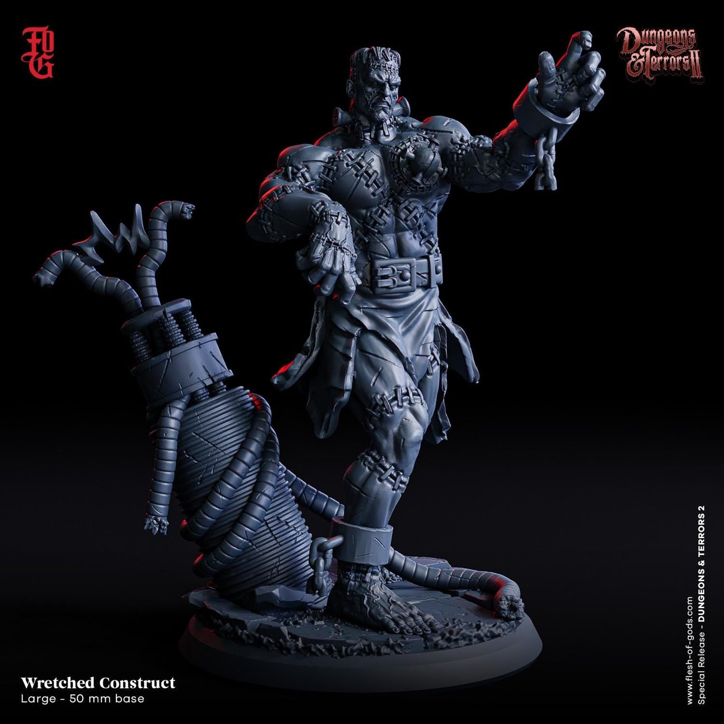 Nightmare Creepers horror monster Miniature - Wretched Construct - 32mm