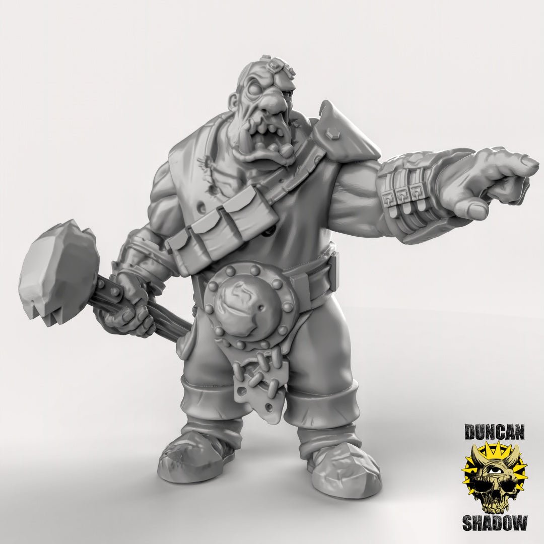 Ogre with spears Miniature | B - Tabletop RPG & D&D miniature. Perfect for wargaming & collectors