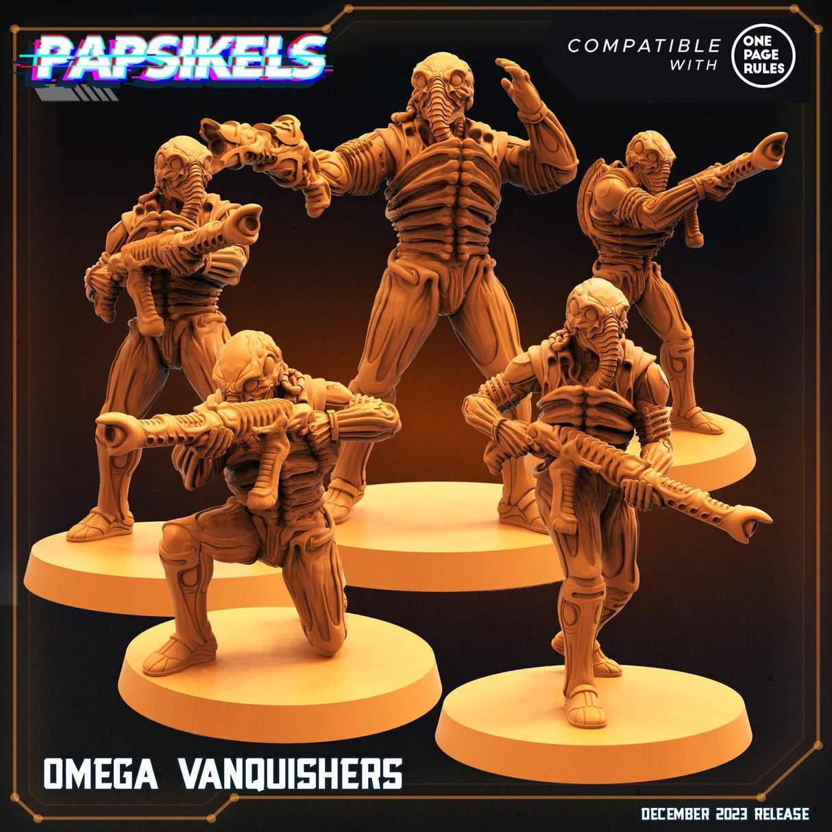 Omega Vanquisher Miniature | Full Set All Models - Tabletop RPG & D&D miniature. Perfect for wargaming & collectors