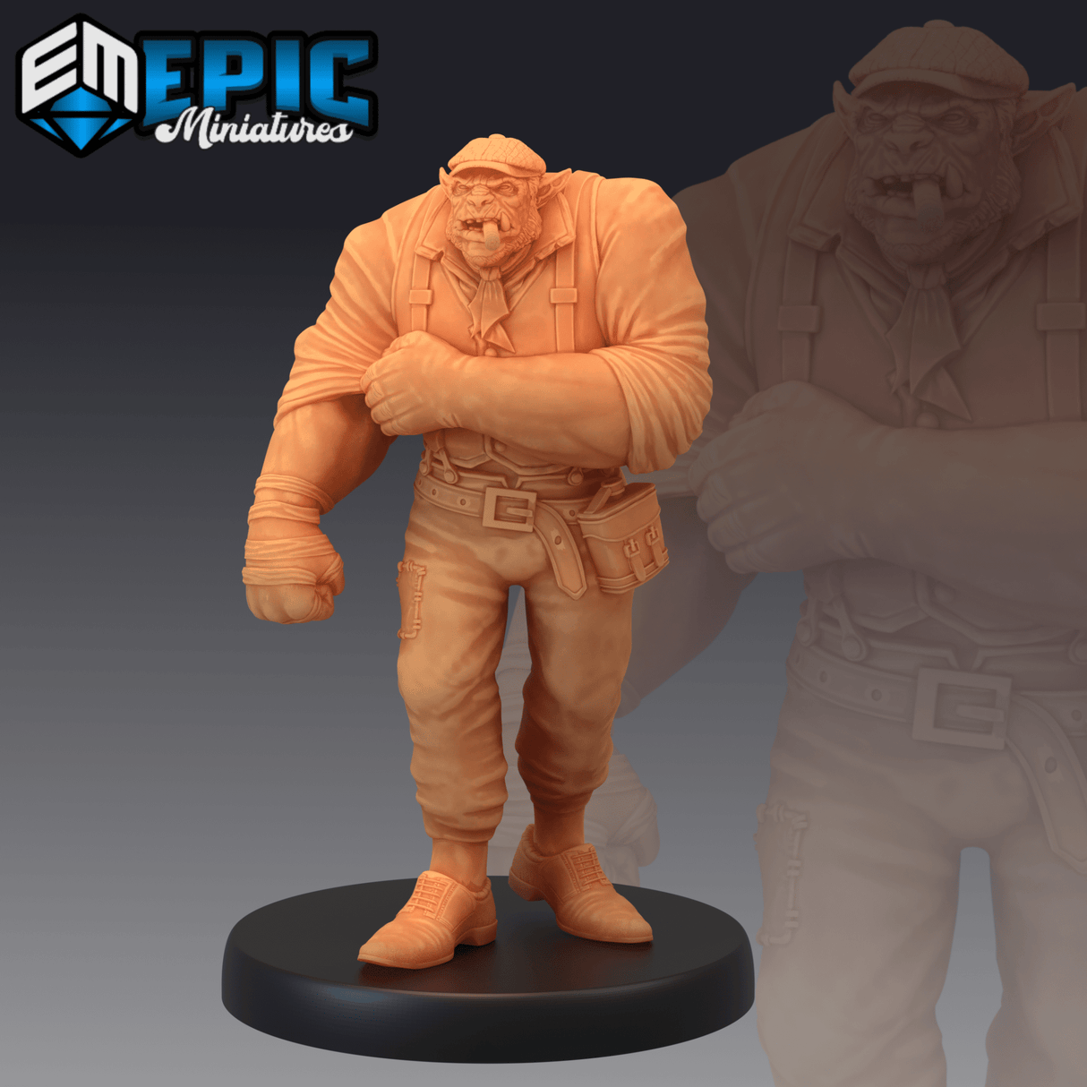 Orc Henchman Miniature | A - Tabletop RPG & D&D miniature. Perfect for wargaming & collectors