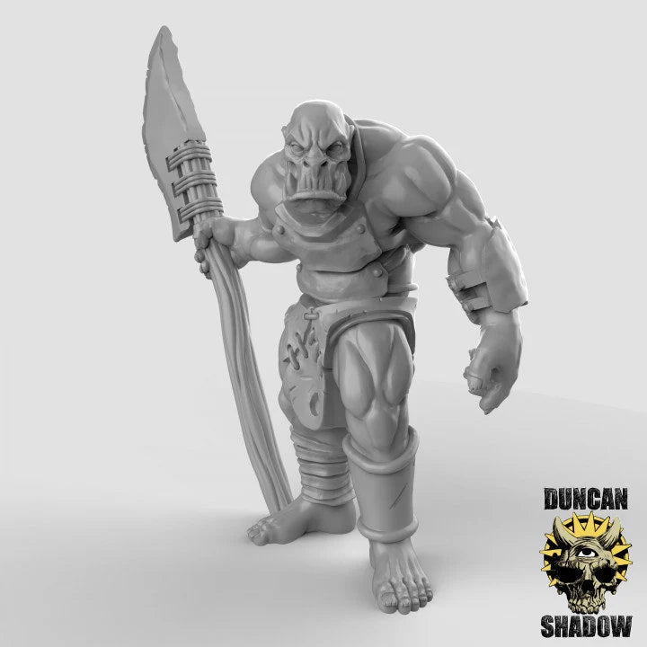 Orc spearmen Miniature | C - Tabletop RPG & D&D miniature. Perfect for wargaming & collectors