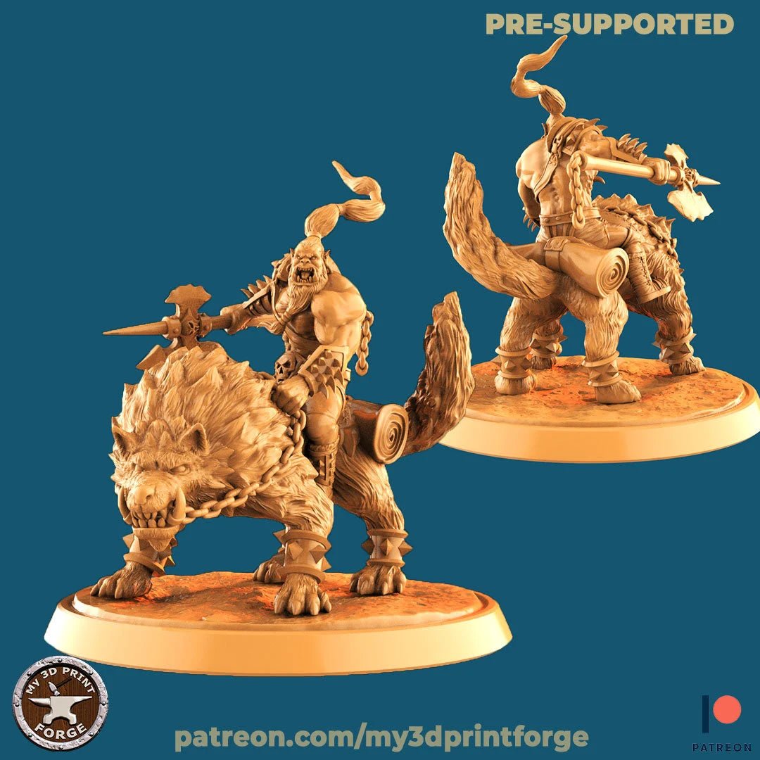 Orc Shaman Miniature | E - Tabletop RPG & D&D miniature. Perfect for wargaming & collectors