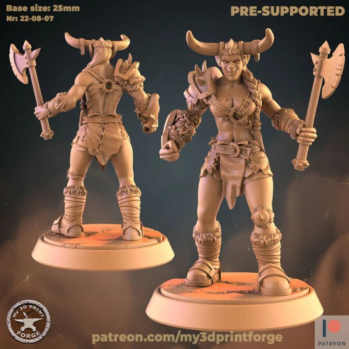 Orc Warrior Miniature | C - Tabletop RPG & D&D miniature. Perfect for wargaming & collectors