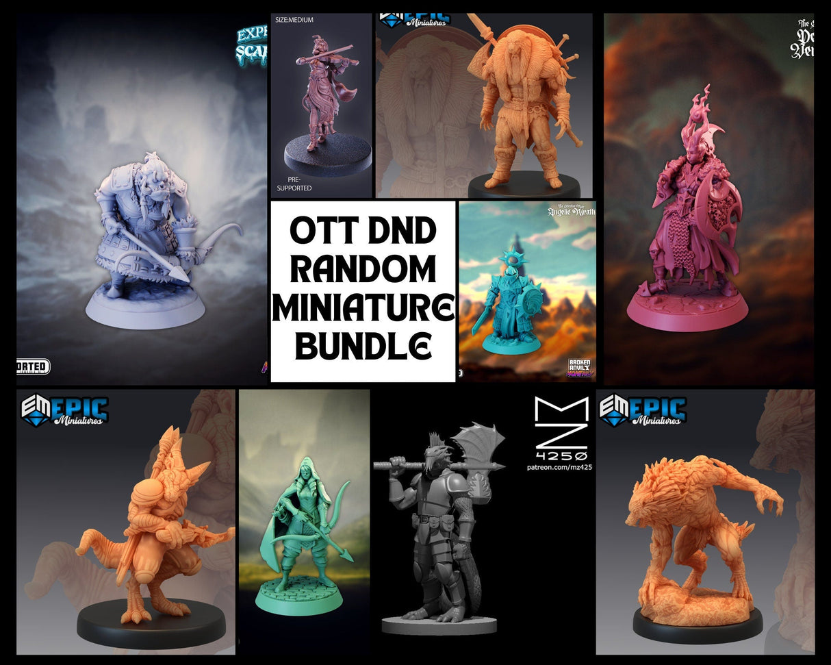 Ott Random 8pc Miniature | 32mm Scale set - Tabletop RPG & D&D miniature. Perfect for wargaming & collectors
