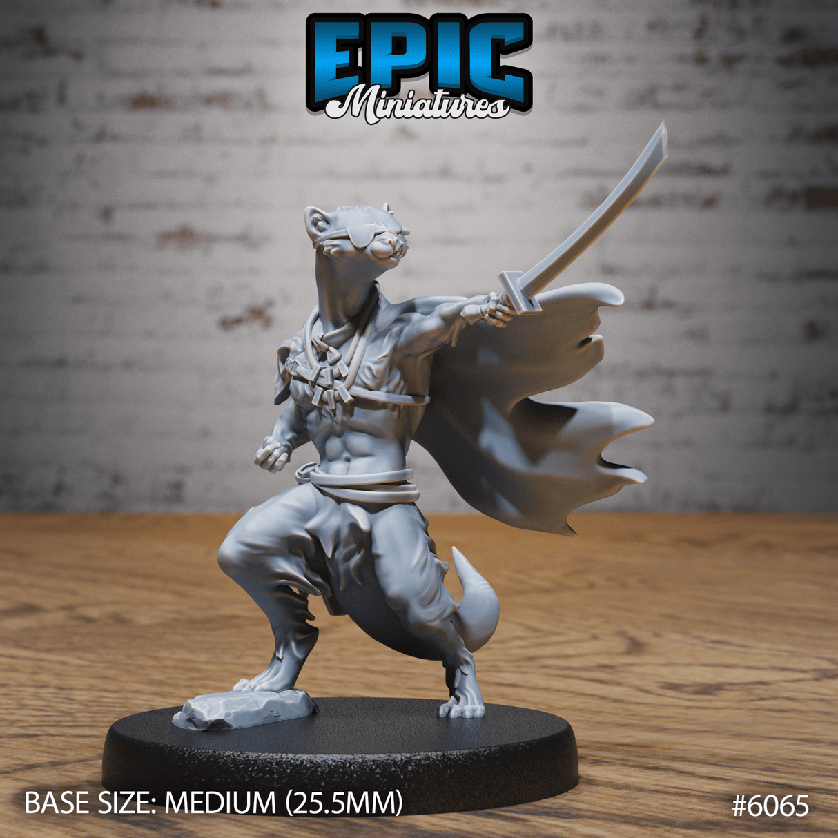 Otterfolk Pirate Miniature | C - Tabletop RPG & D&D miniature. Perfect for wargaming & collectors