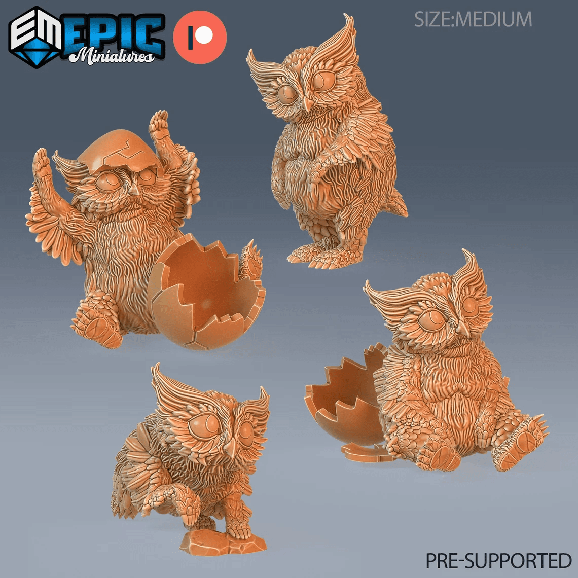 Owlbear Miniature Encounter bundle | 28mm - Tabletop RPG & D&D miniature. Perfect for wargaming & collectors