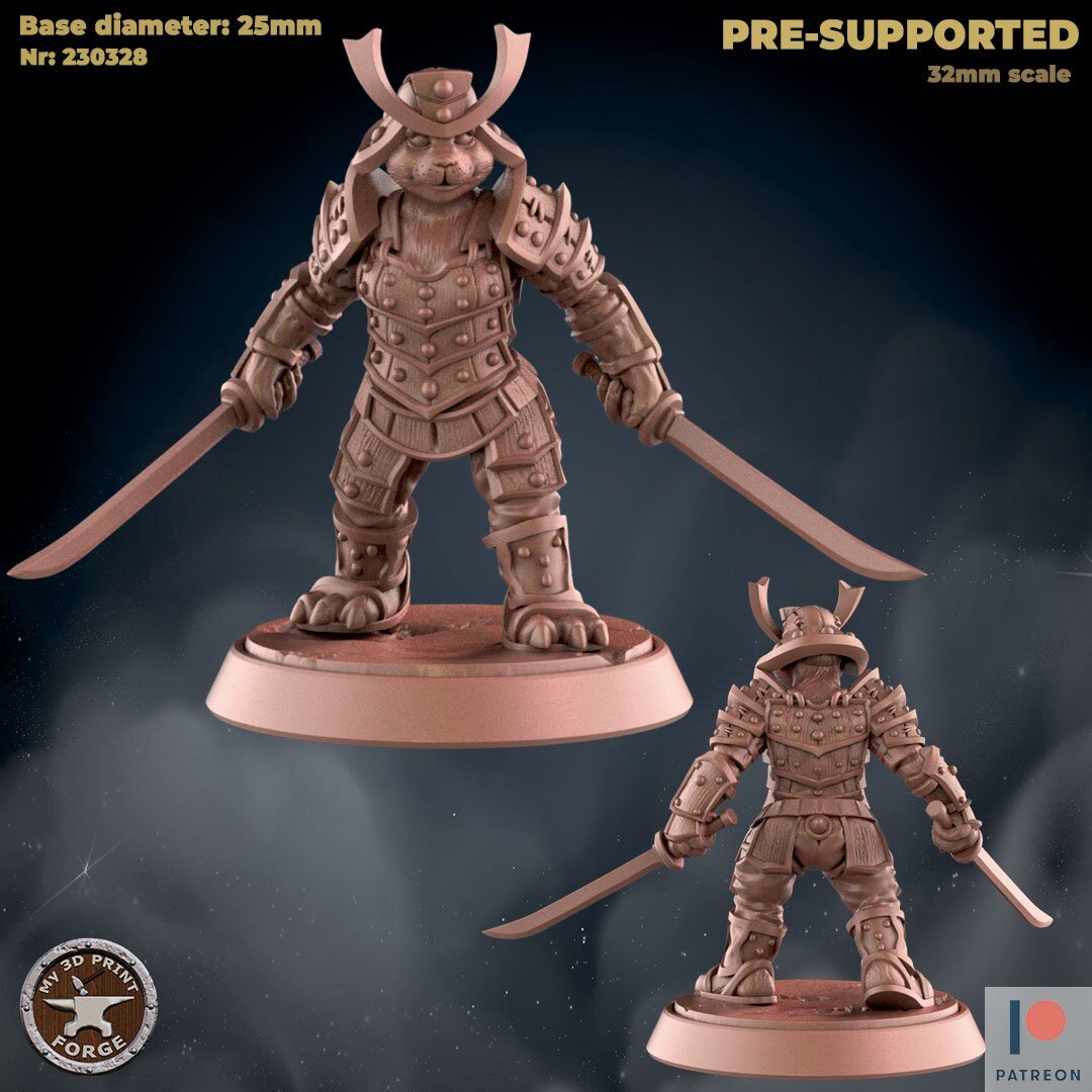 Panda Folk Royal Guard Miniature | A - Tabletop RPG & D&D miniature. Perfect for wargaming & collectors