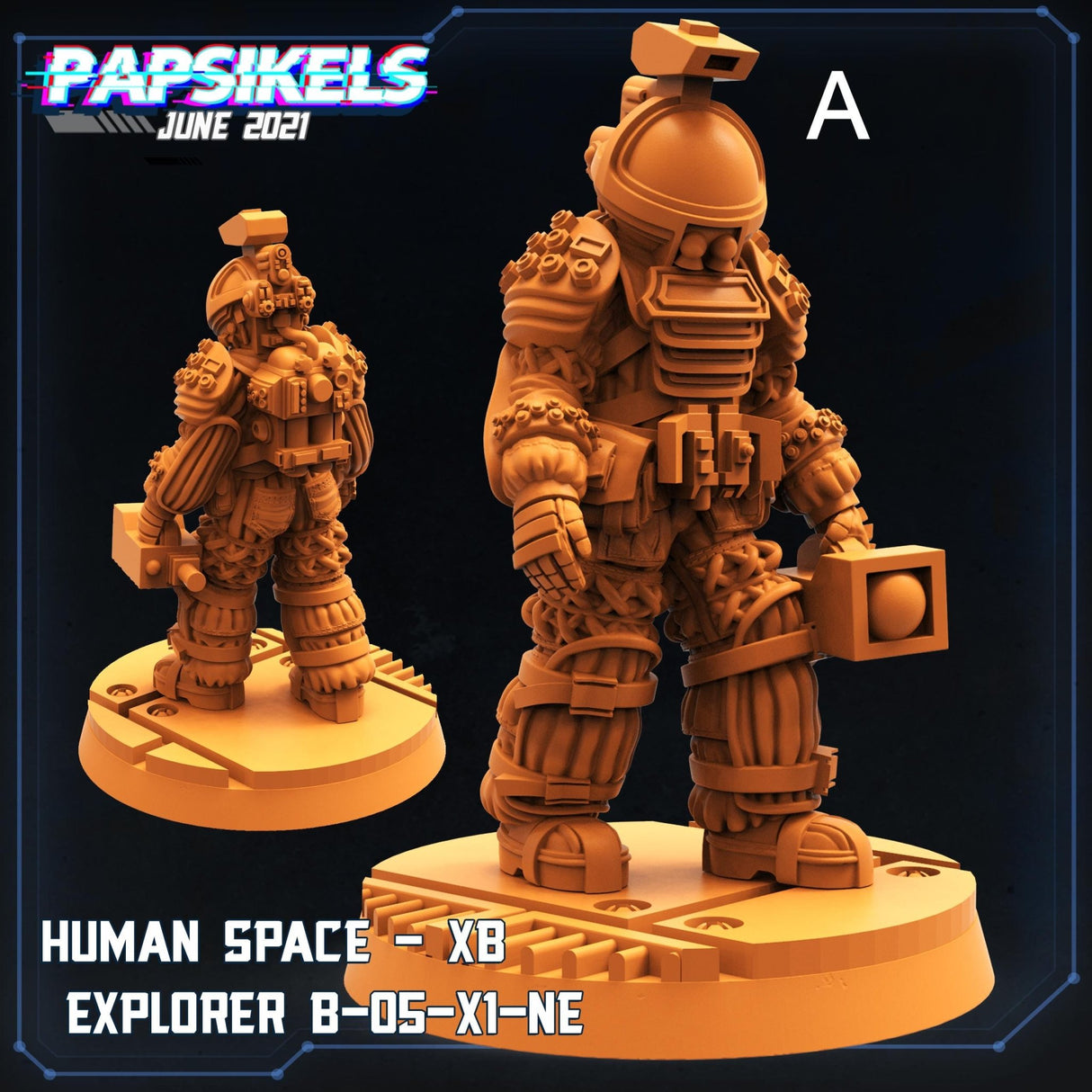Papsikels Alien Artifact Explorers Miniature | Explorer A - Tabletop RPG & D&D miniature. Perfect for wargaming & collectors