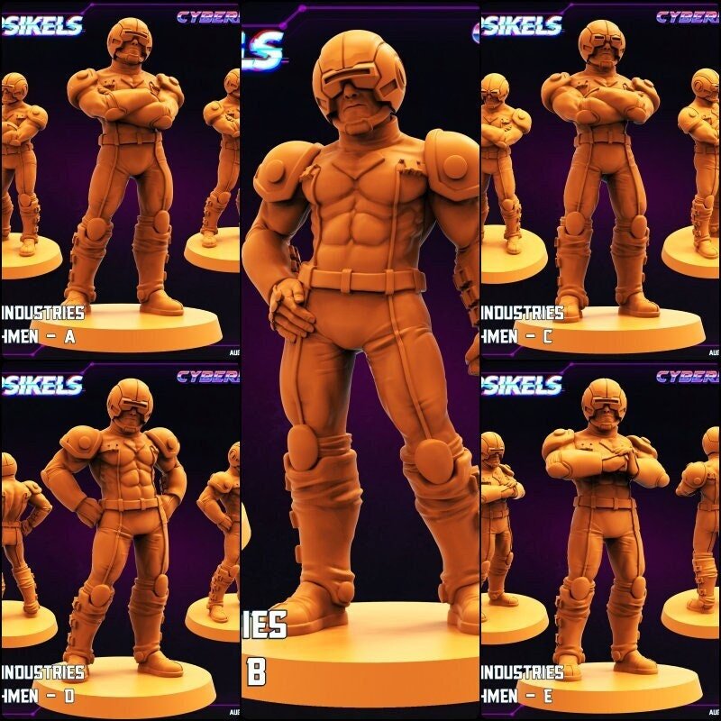 Papz Industries Henchmen Miniature | Full Set All Models - Tabletop RPG & D&D miniature. Perfect for wargaming & collectors