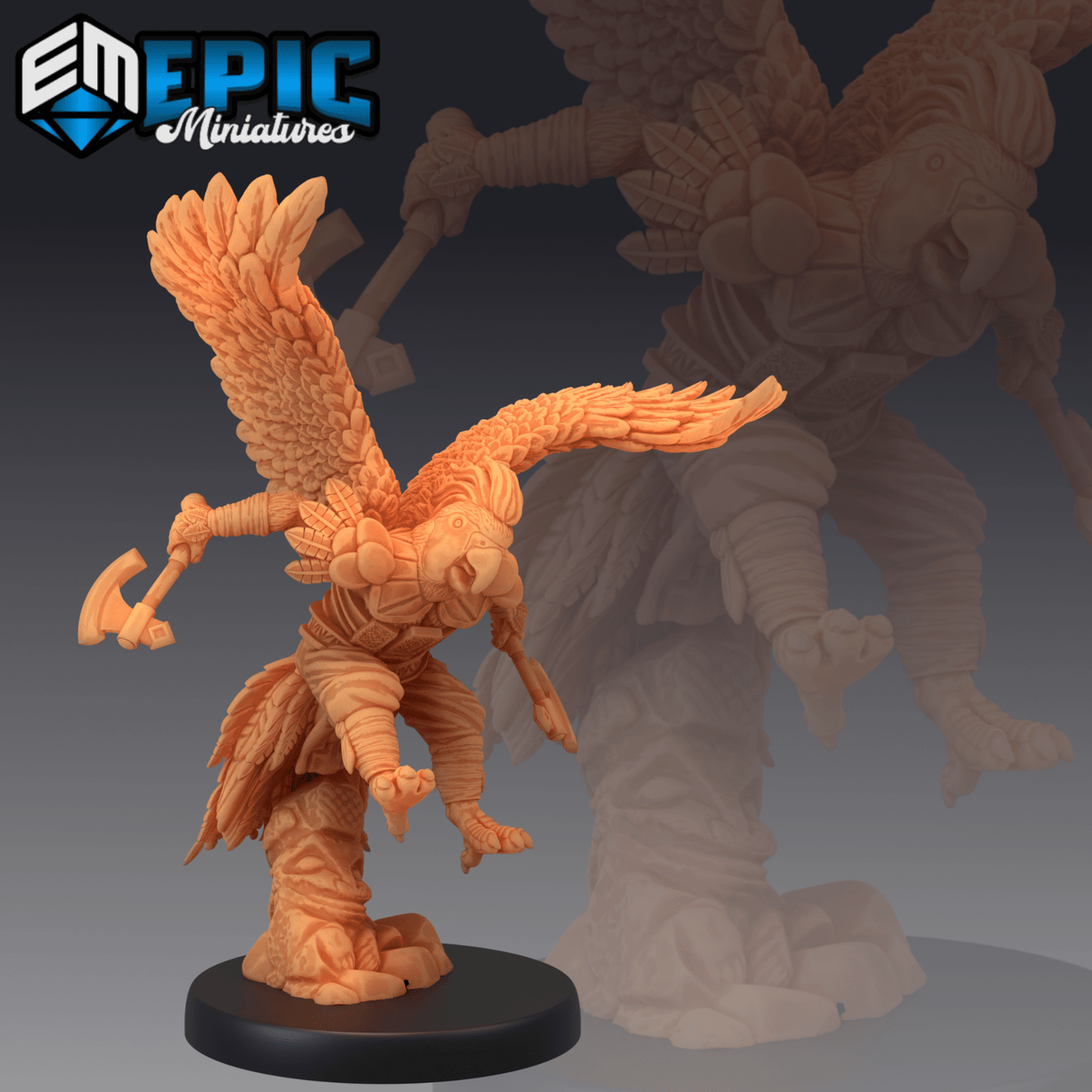 Parrot Folk Miniature | C - Tabletop RPG & D&D miniature. Perfect for wargaming & collectors