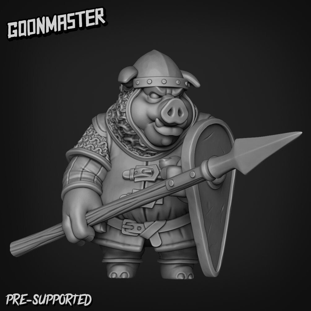 Pig Folk Miniature set 2 | B - Tabletop RPG & D&D miniature. Perfect for wargaming & collectors